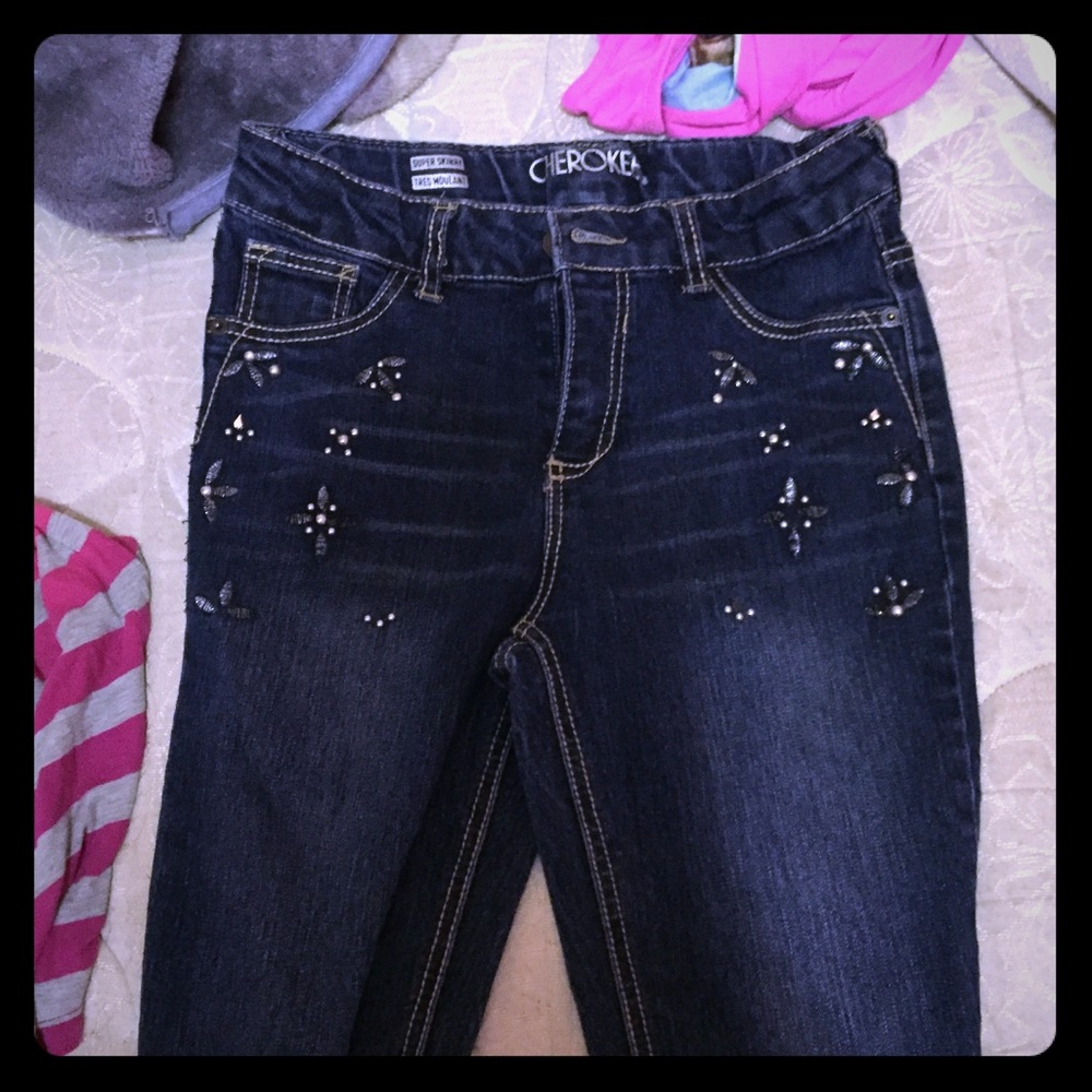 Cherokee blue jeans🐟14/16 girls skinny